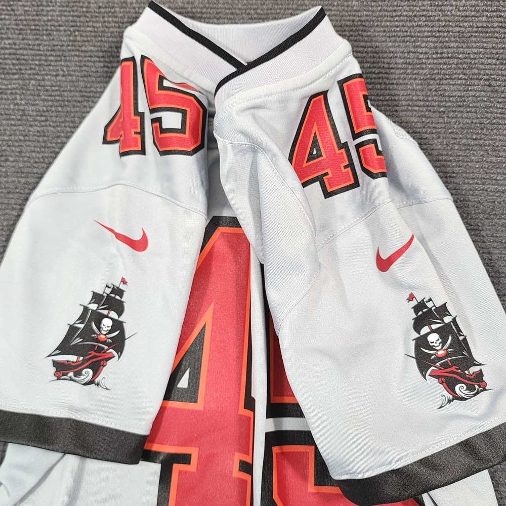 Nike Tampa Bay Buccaneers #45 Devin White‎ Jersey Youth Small Gray NFL On Field - Picture 5 of 10